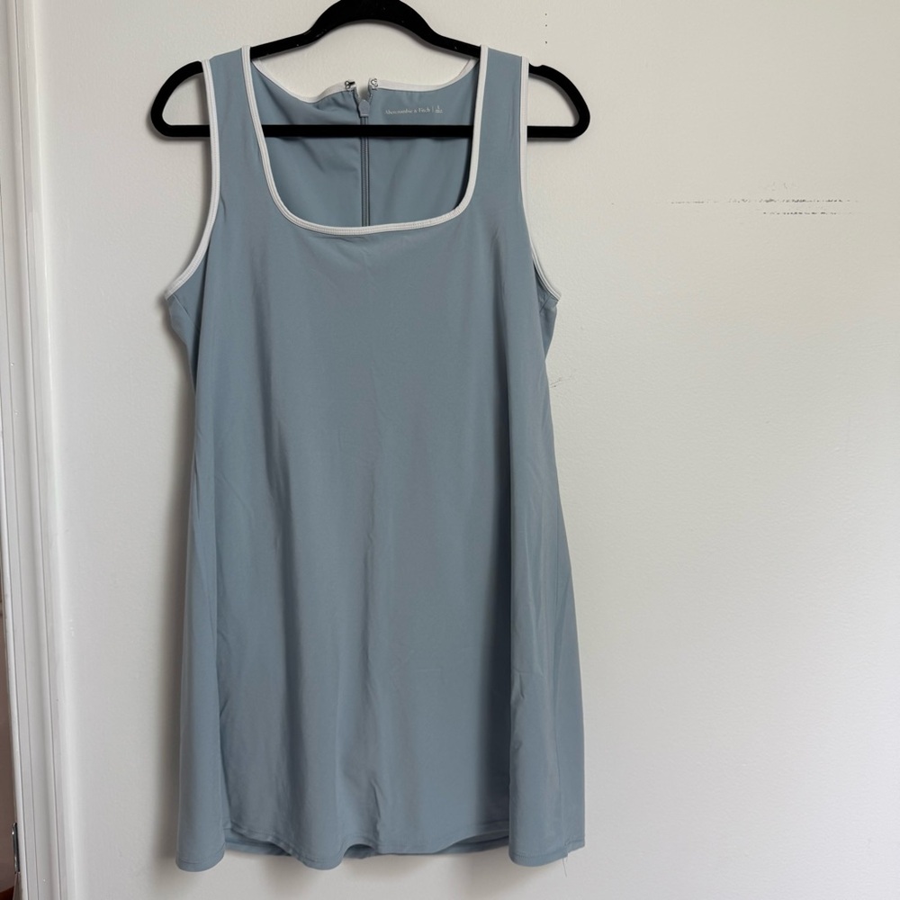 Abercrombie & Fitch Light Blue Dress with White Edging